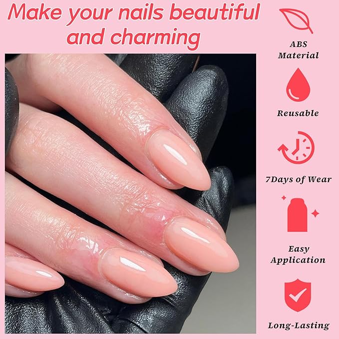 120pc Pink Almond Press on Nails Short Fake Nails Press ons for Women Acrylic Nails Press on Nails&Glue Tabs, Short Pink Press on Nails Almond False Nail Tip Stick on Artificial Fingernail