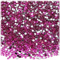 The Crafts Outlet 5,000pc Rhinestones Round 2mm Tiny for Nails - Flatback Fucshia