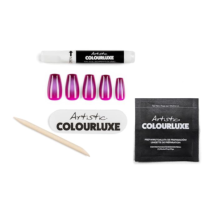 Artistic Colourluxe Press-On Tips - Kit Colourluxe Press-On Tips - Kits Nails - 30 Nails (Amethyst Aura, Kit)
