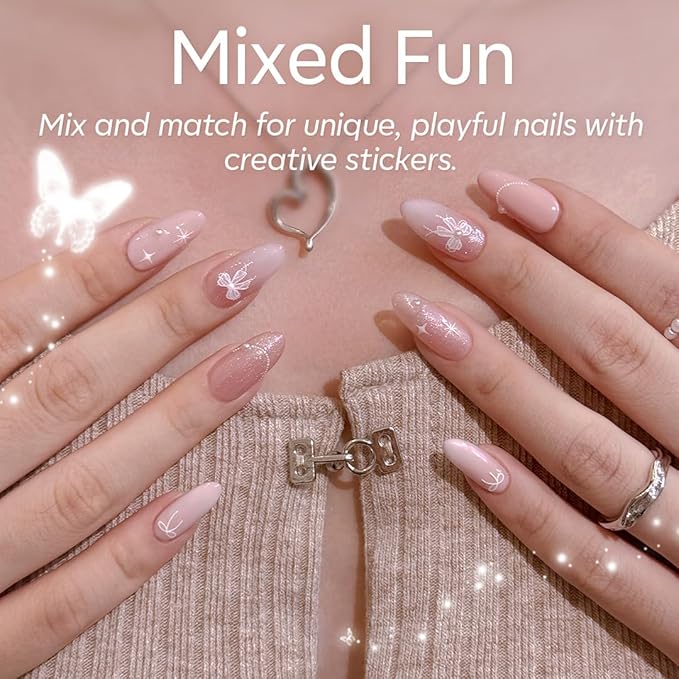modelones15 ML Milky Pink Gel Nail Polish with 4 Colors Gel Mini Salon