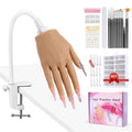 Beginners Practice Hand for Acrylic Nails: Realistic Silicone Nail Hand Practice with Flexible Fingers - Fake Training Hand Mannequin Hand for Nail Techs