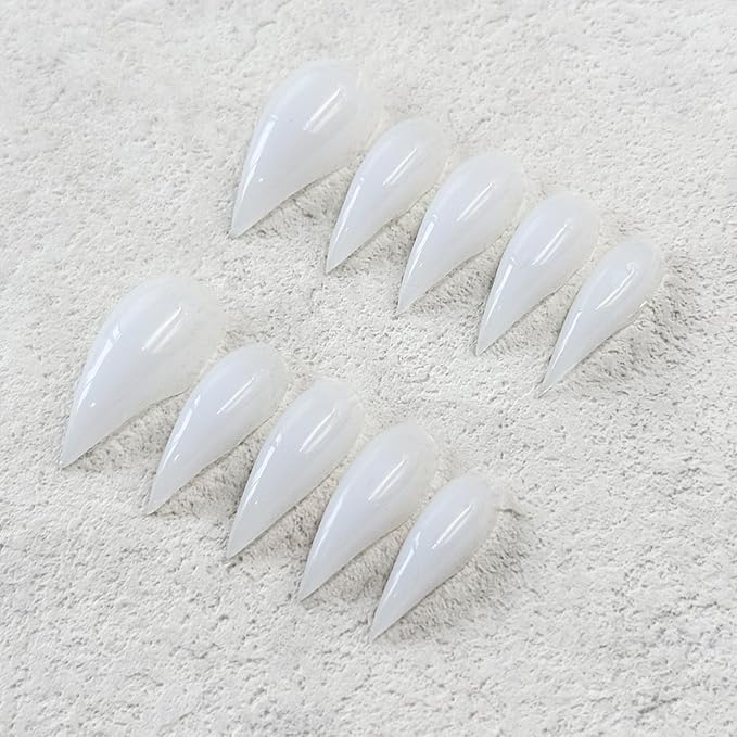 10 Pcs Handmade Press on Nails Short Curved Unique Stiletto Eagle Claw Acrylic Fake Nail with Dragon Claw Design Thickened Goth Nails Press Ons Full Cover Reusable Glue on Nail for Women（S）