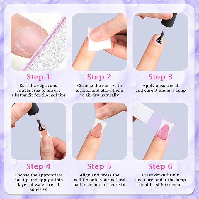 outopen 120pcs Duck Nail Tips Short Light Peach French Duck Tips Full Cover Fan Flare Duck Tips for Wide Press on Nail Crystal Duck Feet Nail Tips for Polygel Acrylic Extension, 12 Sizes