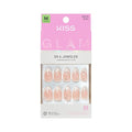 KISS GLAM, Press On Nails, Nail glue included, 'Serendipity Awaits', White, Medium Size, Almond Shape, Includes 32 Nails, 2g Glue, 1 Manicure Stick, 1 Mini File