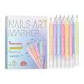 12 Colors Nail Art Pens Set, 2026 New Markers Polish Pen for 3D Nail Art Tools for Dotting Drawing Painting Point Liner DIY(1SET)