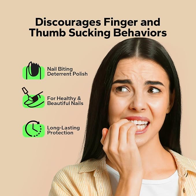 Nail Biting Treatment (0.67 Fl Oz), Nail Biting Prevention, Thumb Sucking Deterrent, Stop Biting Nails Deterrent, Bitter No Bite Nail Polish for Kids & Adults,Thumb Guard
