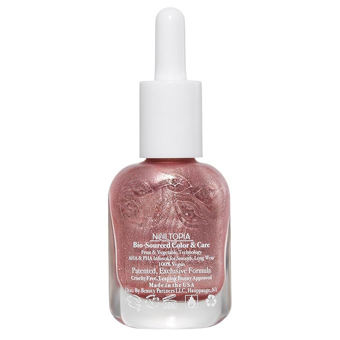 Nailtopia Bio-Sourced Chip Free Nail Lacquer Flawless Finish - Long-Wearing - Full Coverage - Infused With Nail Strengthening Superfoods - Protects Nails - Nails And Tiaras - 0.41 Oz