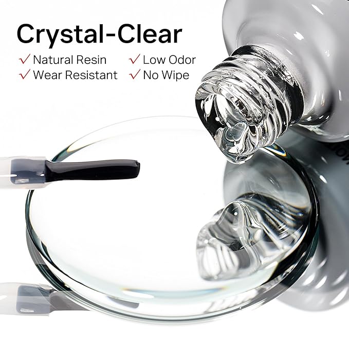 MIZHSE Water Droplet Gel Nail Polish, Clear 3D Gel Nail Art Rain Drop Effect for Nail Rhinestone Design Drawing Painting Molding Soak Off Manicure DIY Home