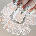 30 Sheets Rose Gold Nail Art Stickers Decals, 3D Baroque Floral Design Self Adhesive Nail stickers, Gold Line Nail Art Decals for Acrylic Nails Women and Girls Nail DIY Supplies Decoration Accessories
