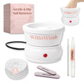 Willowash Electric Nail Soaking Bowl – Acetone-Proof Acrylic Nail Remover Kit for Home – Dip Powder & Acrylic Soak Off Bowl – 100% Pure Acetone Warmer Machine, Manicure Soaking Bowl with Tools