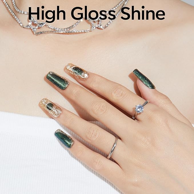 modelones Glitter Gel Nail Polish Pastel Green Gel Nail Polish Soak-Off UV Gel Polish - 28+ Days Long-Lasting Salon-Quality Nail Art for Spring & st patricks day decorations DIY Manicure & Gift 15ML