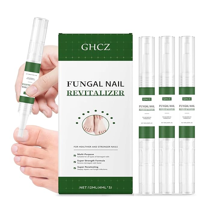 Toenail Fungus Pen, powerful Toenail fungus treatment, repairs damaged nails: yellow nails, discolored nails, thickened nails. Suitable for fingernail fungus treatment. Contains 3 nail fungus pens.
