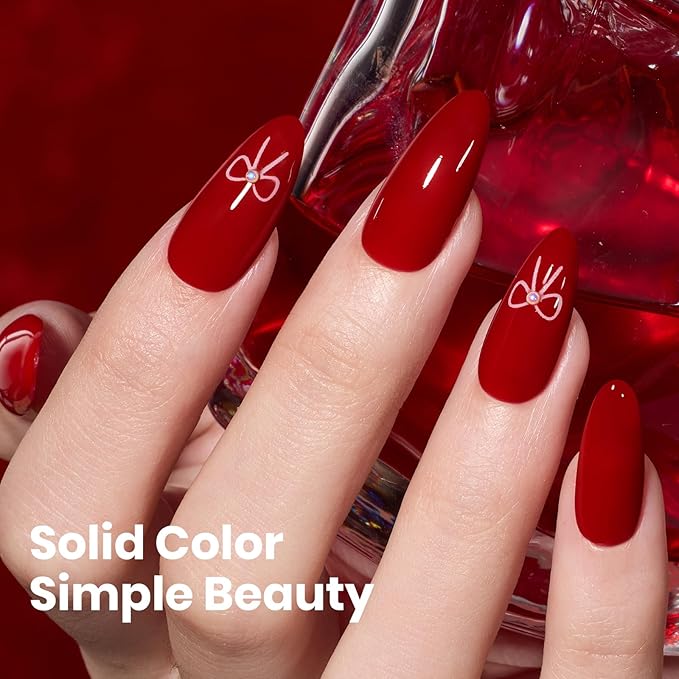 Beetles Red Gel Polish - Scarlet Confidence 15ML/0.51Fl Oz, Hema Free Red Gel Nail Polish, Same Color Same Bottle, Soak Off UV LED Lamp Nail Art, Long-Lasting Manicure Salon DIY Home
