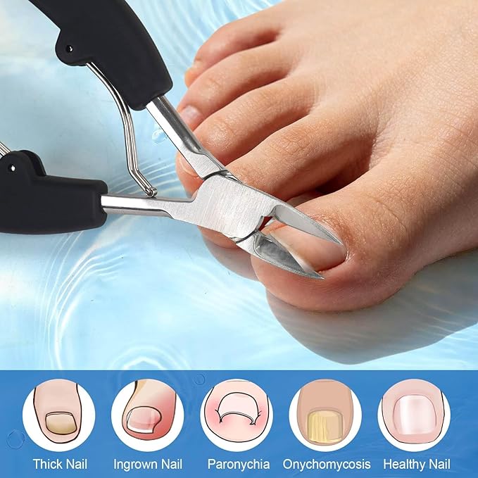 Ingrown Toenail Clippers, Professional Stainless Steel Toe Nail Clippers, Professional Toenails Trimmer for Thick Nail & Ingrown Toenails, Heavy Duty Pedicure Tools.