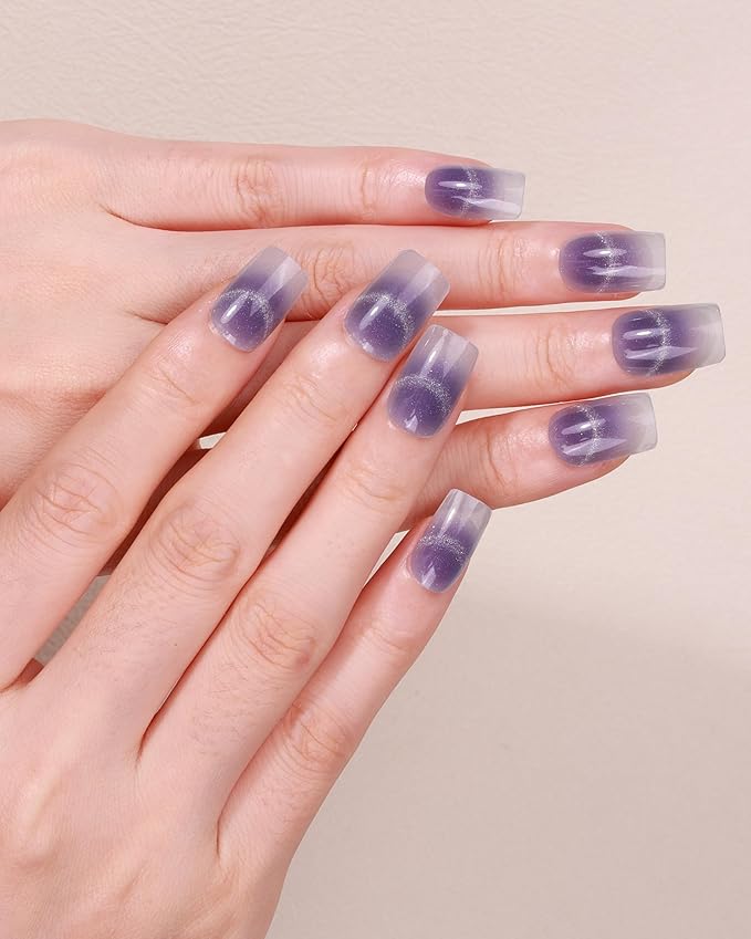 French-Inspired 20pcs Semi Cured Gel Nail Strips - Salon-Grade DIY Wraps with Glaze Texture, Easy Application, UV Light Required for Classic Nails