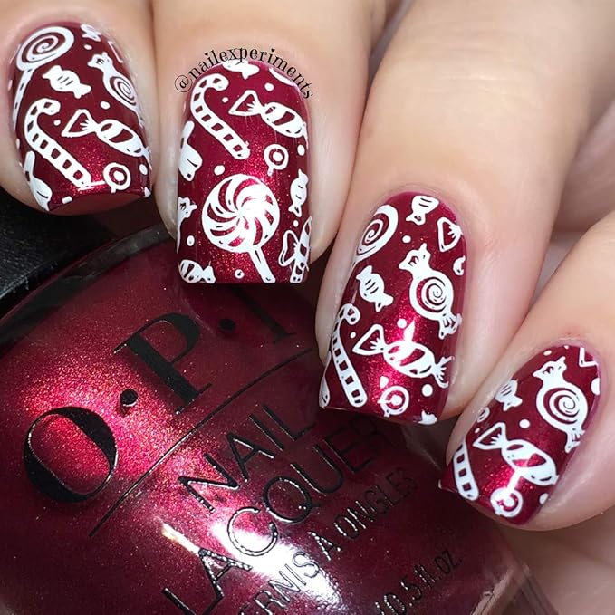 Whats Up Nails - Christmas New Year Winter Nail Stamping Plates (B003, B022) for Nail Art Design