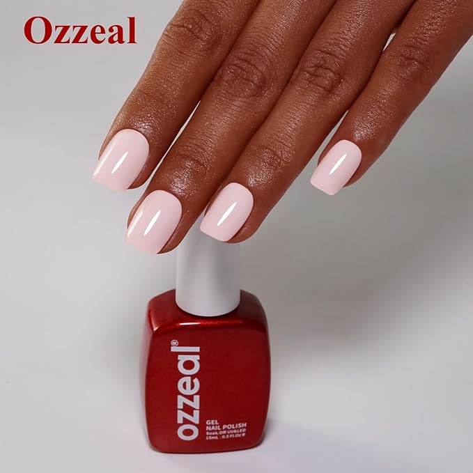 Gel Polish, 0.5 Fl Oz Neutral Pink Nail Gel Polish Spring Summer Art Starter Manicure Salon DIY Soak off UV LED Design