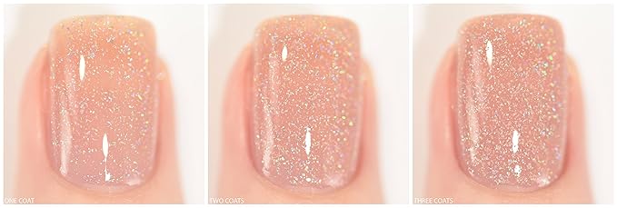 ILNP Sandy Baby - Peach Beige Holographic Sheer Jelly Nail Polish
