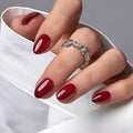 CurvLife Press On Nails – 30Pcs Soft Gel Almond Fake Nails, Reusable Glue On Nail Kit with Adhesive Tabs, Natural Fit & Salon-Quality for Women & Girls (Rouge Muse)