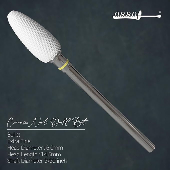 Ceramic Nail Drill Bit Bullet, Extra Fine