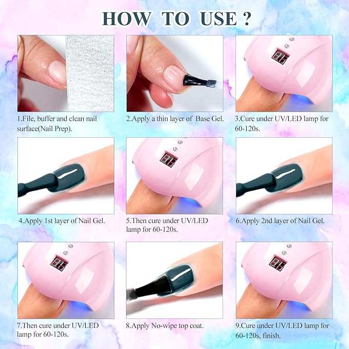 MTSSII Classical Gel Polish Set Nude Gel Nail Polish Set 18 Colors Gel Polish Kit Colorful White Pink Red Blue Black Collection Gel Gifts for Women Girls