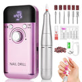 Vrenmol Electric Nail Drill Professional 45000RPM: Rechargeable Nail Drill Kit Portable Electric Nail File with Complete Bits for Acrylic Nails Gel Polishing Removing 2000mAh Nail Drill Machine Salons