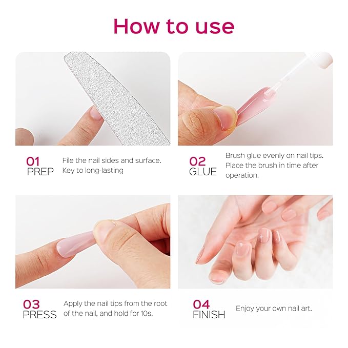 14ml Brush On Nail Glue for Press On, Acrylic Nails - Super Strong, Durable & Long-Lasting, Mess Free, Travel Friendly, 0.46 oz(2PCS)