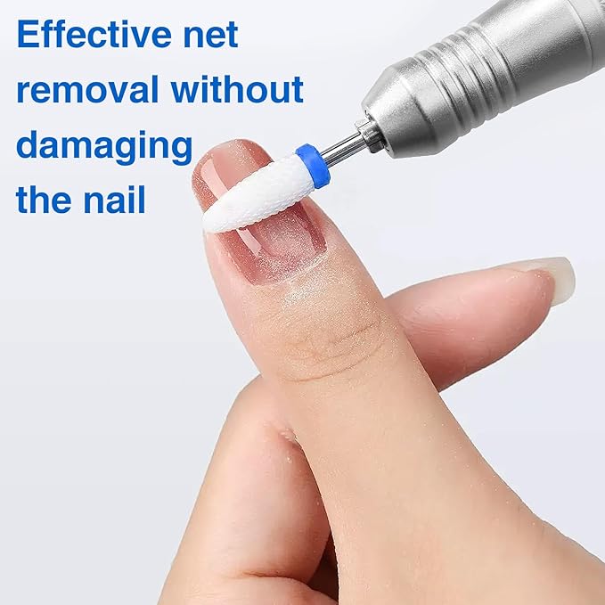 Cordless Nail Drill Set, Rechargeable & Adjustable Speeds Nail Drill Machine, Portable Nail File for Acrylic Gel Dip Powder Nails, Manicure Pedicure Tools Polishing Set for Beginner Silver