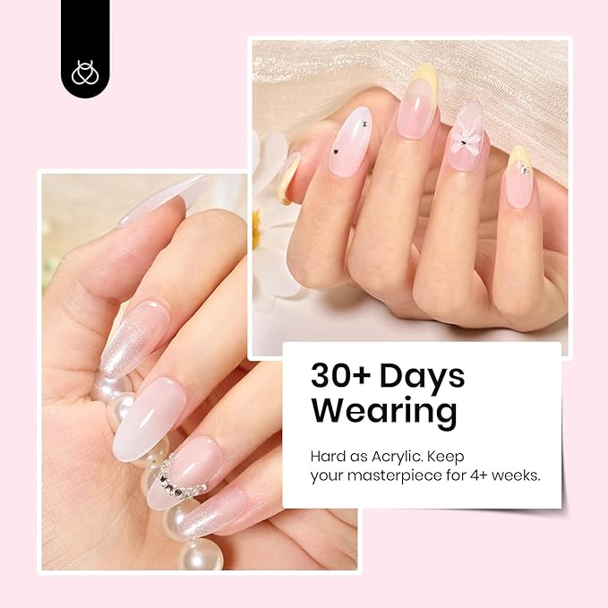 Beetles Builder Gel Nude Pink Sculpted Gel High Hardness for Nail Extension Broken Repair Protection Durable for Home Salon UV LED Lamp Cured Nail DIY Art Manicure 1 oz