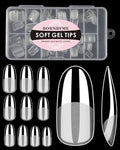Medium Round Nail Tips,120PCS Pre Almond Round Buff Full Cover Shaped Nail Extenison Tips Half Matte Gel Nail Tips Acrylic False Nail Tips