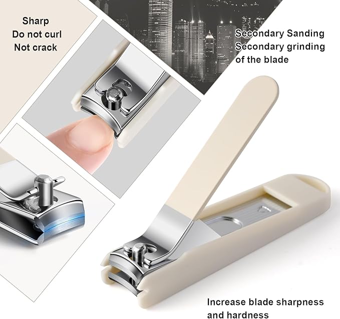 Best Nail Tech Gifts for Women Nail Clipper Set, 6 Pcs Toenail Clippers, Stainless Steel Fingernail Clipper Sharpest Thick Toenail & Ingrown Nail Clipper Set (Nail tech)