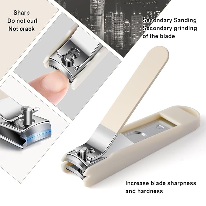Nail Clipper Set, Nail Cippers 6 Pcs Toenail Clippers, Stainless Steel Fingernail Clipper Sharpest Thick Toenail & Ingrown Nail Clipper Set, Aka Sorority Gifts for Women. (AKA)