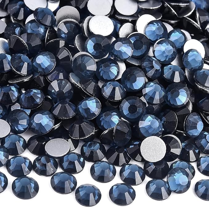 Blinginbox 1440Pieces SS6/1.9-2mm Flat Back Crystal Rhinestones Round Gems for Nail Art,Montana