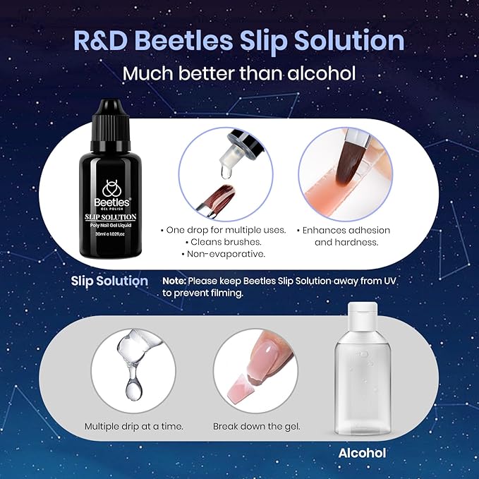 Beetles Poly Nail Gel 12 Colors Starry Party Poly Extension Set With U V Lamp Pink Glitter Builder Nail Extension Enhancement Gel Manicure DIY Home Salon Gift for Women Girls