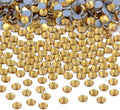 Bymitel Hotfix Crystal Rhinestones Round Gems Iron on DIY Jewelry Making Flat Back for Crafts,Lt. Topaz, 3mm(SS12/2880pcs)