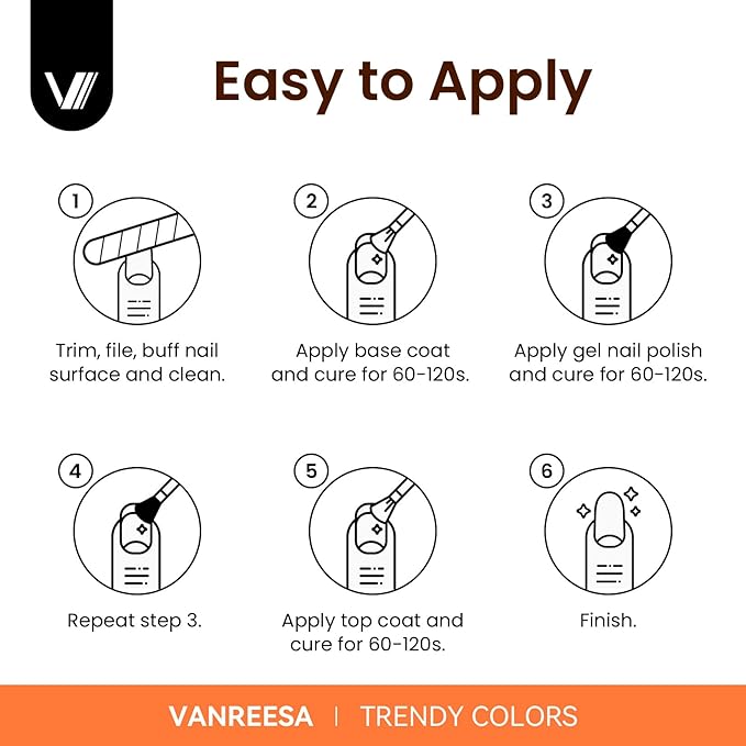VANREESA 60 Pcs Gel Nail Polish Set, 55 Colors Gel Polish with Base Coat & 4 Effects Top Coat Full-Color Nail Polish Set All Seasons Nail Kit Gifts for Women Girls Nail Salon at Home