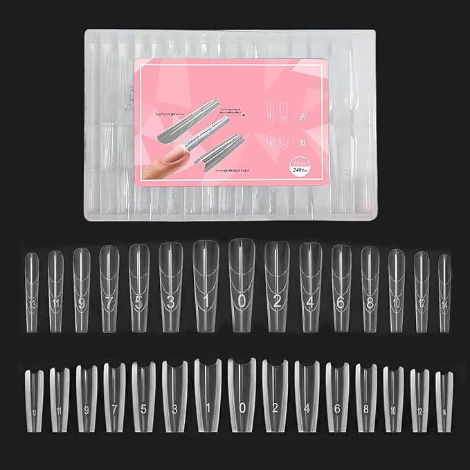 Crystal Form – Oval Extension Template, Paper Sandwich Nail Guide, Clear Shaping Mold | Flexible Builder Sheet, Salon Tool for Acrylic Gel Work, Precision Manicure Craft, Quick Design Aid