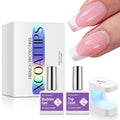 BTArtboxnails Nail Tips Builder Gel - Long Lasting 15ml Builder Gel with Portable Nail Lamp for French XCOATTIPS, 30+Days French Protection Duo Nail Extension Tool for Nail Art