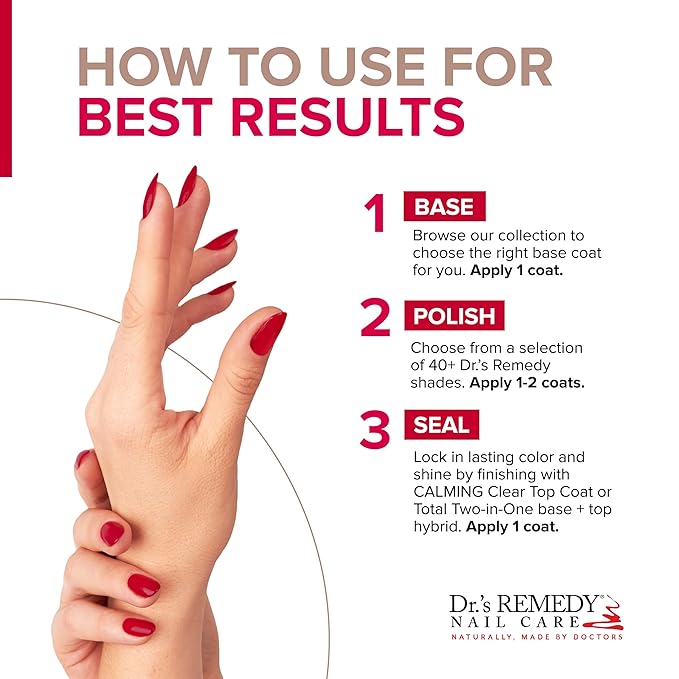 Dr.'s Remedy Enriched Nail Polish - Clarity Coral With Base Coat