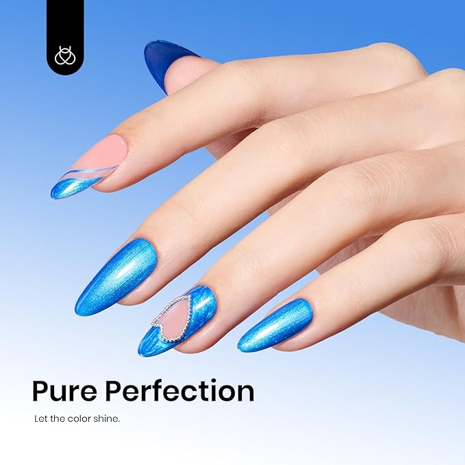 beetles Gel Polish Navy Blue Gel Nail Polish 0.51OZ Dark Blue Nail Art Manicure Salon DIY at Home UV LED Needed Gifts for Women Mystic Sea