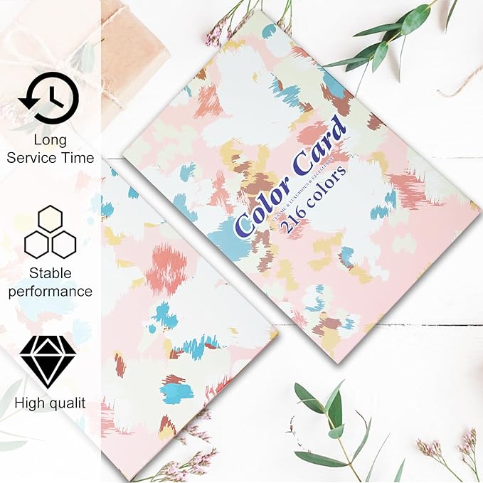 216 Nail Colors Book,Nail Color Display Book with 240 Nail Tips & 1-300 Number Labels,Professional Nail Color Swatches Book for Nail Polish Nails Art Design(Pink)