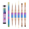 Acrylic Nail Art Brushes Set,5PCS Nail Brushes for Nail Art Round Oval Gel Builder Brush Nail Art Tools Nail Liner Brush,Nail Design Brush for Gel Polish Painting Acrylic Nail Drawing Pens