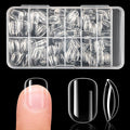 krofaue Kids Fake Nails - Short Oval Clear Nail Tips 240pcs Kids Press On Nails for Little Girls Full Cover Children Fake Nails Decoration 10 Sizes Acrylic Soft Gel Nail Tips (9-12 years old)