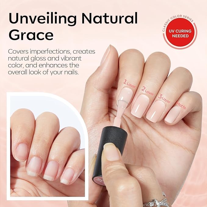 modelones Red Heart Gel Nail Polish, 2Pcs 15ML Red Jelly Nude Spring Gel Polish Set Soak Off Nail Lamp U V LED Cured for Classic French Nail Art Design Valentine's Day Gift for Women