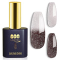 YTD Likomey Color Changing Gel Nail Polish,15ml Reflective Glitter Grey to Black Mood Temperature Change Colors Thermal Ombre Fall Winter Flash Sparkle UV Nail Varnish,HEMA Free TPO Free,WB509