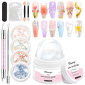 Solid Builder Nail Gel BISHENGYF: 1.05 OZ Non-Sticky Hand Sculpting Clear 3D Gel Nail Art Building with Nail Glitter for Nail DIY Decoration