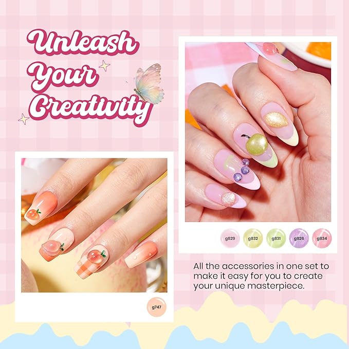 Beetles Pastel Gel Nail Polish Set - Spring Anthology 20 Colors Gel Polish Cat Eye Pink Yellow Blue Green Pearl Shimmer UV LED Nail Gel Base Top Coat Nail Tool Home Salon Spring Summer Gift for Women