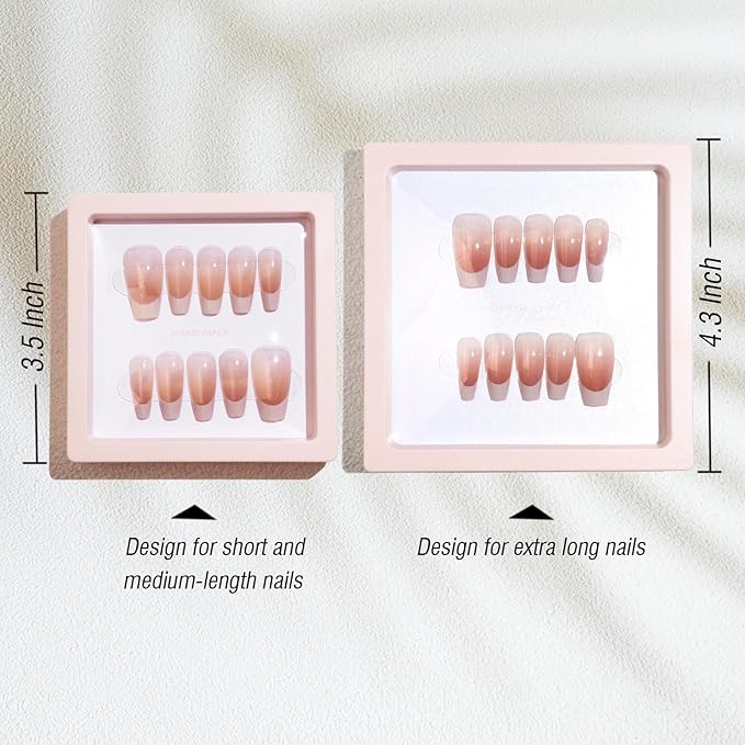 LIGHT RAIN Press on Nail Packaging for Salon - 3.5 x 3.5 X 0.8 Inch 3D Floating Frame, Storage Box Case 24 pcs, Display Card 24 pcs, Pre-cut Double Sided Strong Tape 48 pcs, OPP bag 24 pcs, Pink Color