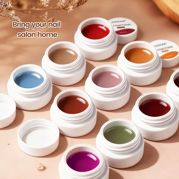 JODSONE 32 Colors Solid Paint Nail Art Gel Polish Set painting Drawing Gel Nail Polish for DIY Nails Art Design