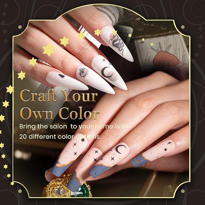 Beetles Gel Nail Polish Kit with Base Top Coat, Neutral Nude Brown Pink Grey Green White Black Glitters Gel Polish Set Soak off UV Led Nail Art Manicure Gift for Women